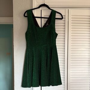 Lulu's Sparkling Green Mini Dress